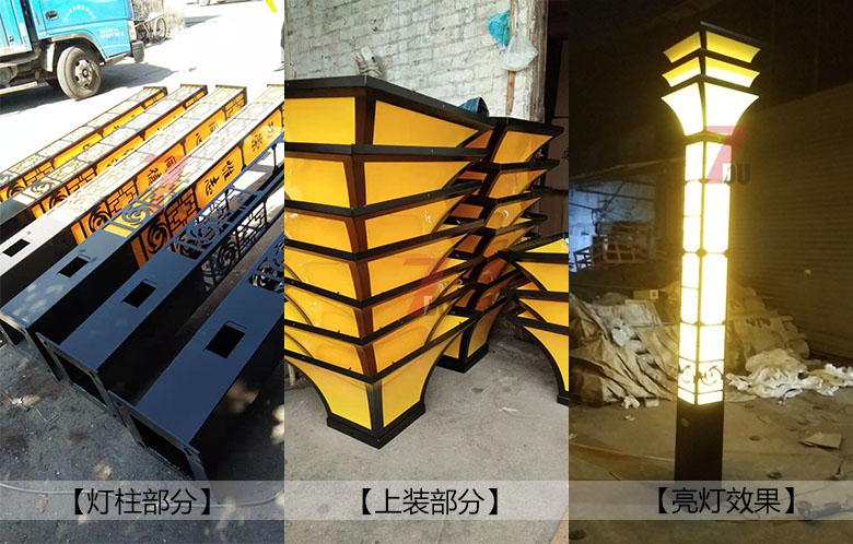 (QDJGDZ-019)3-6米方形广场\园林香蕉视频最新网址柱生产实拍照片