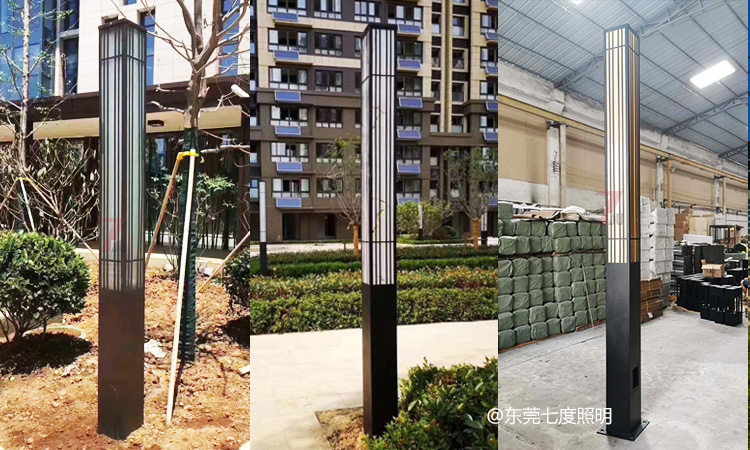 (QDJGDZ-021)现代简约方形园林香蕉视频最新网址柱香蕉视频官网非标定制效果